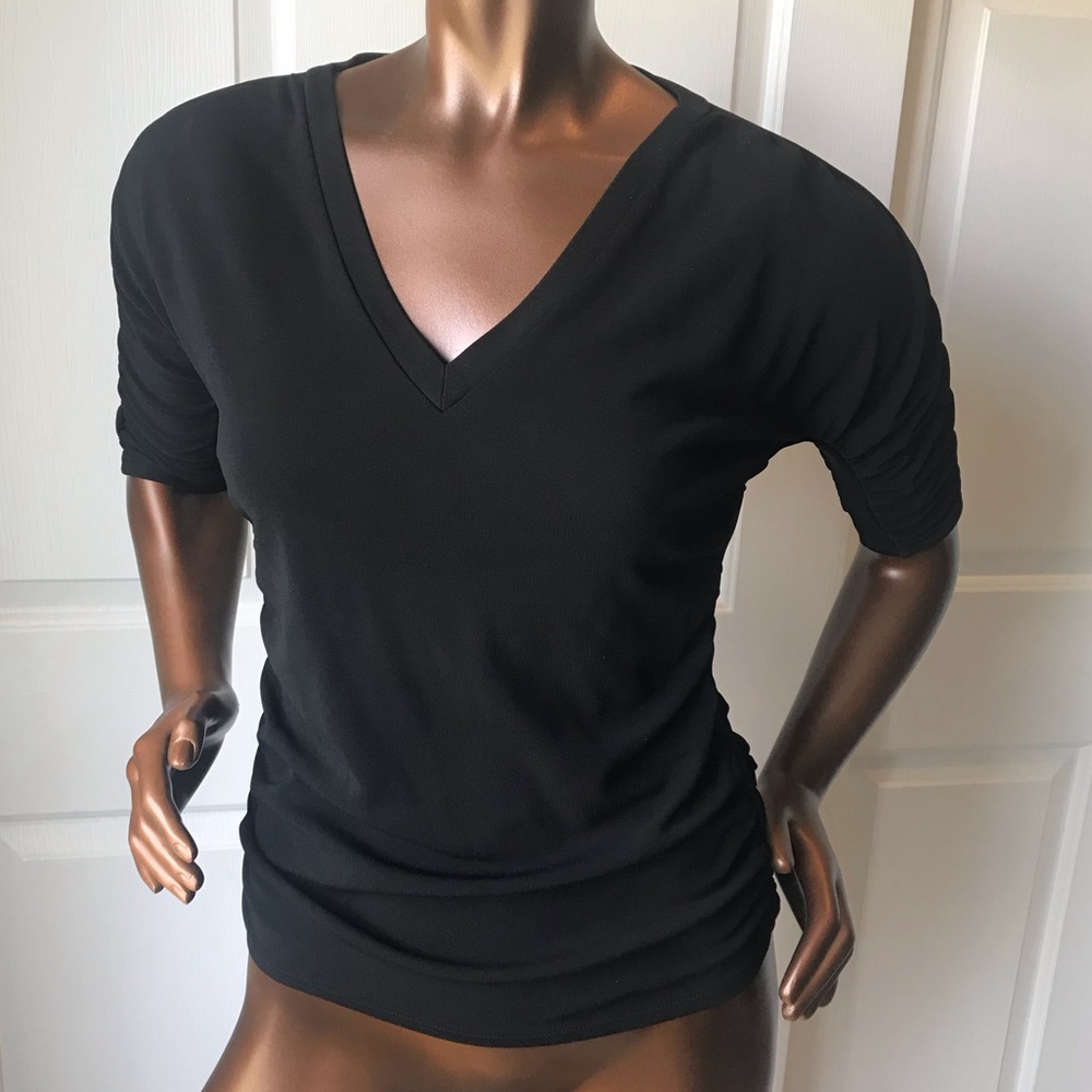 DKNY V-Neck 3/4 Sleeve Top - Picture 1 of 7
